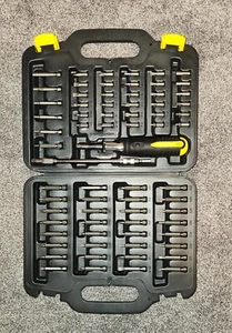 NEW STANLEY (70) PIECE RATCHET SCREWDRIVER SET w/ FLEXIBLE SHAFT IMPACT # V30608 - Picture 1 of 3
