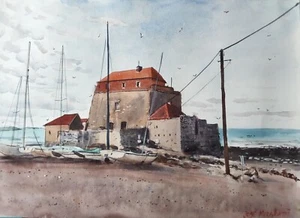 Original Painting in Watercolor "Northern France ” 15"x 11" NOT A PRINT - Picture 1 of 6