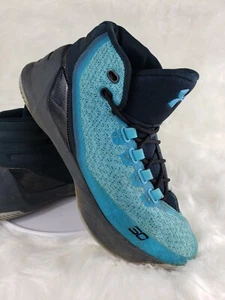 Under Armour Boys Steph Curry 1274061-458 Blue Basketball Shoes Lace Up Size 7Y - Picture 1 of 7