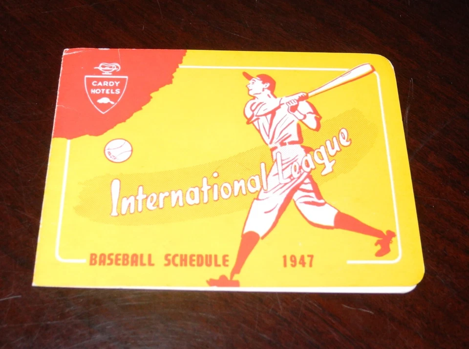 1947 Baseball International League Maple Leaf Media Press Guide Program Schedule - Image 1 of 3