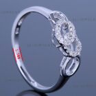 Fashion Solid 18k White Gold Natural Pave Diamond Jewelry Engagement Fine Ring