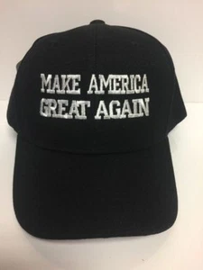 President Donald Trump MAKE AMERICA GREAT AGAIN Black Embroidered Baseball Hat - Picture 1 of 4