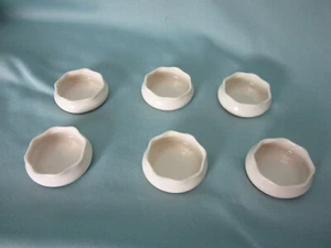 Lenox Belleek Set of 6 Open Salt Cellars White Porcelain Marked 1 3/4 ins Wide - Picture 1 of 3