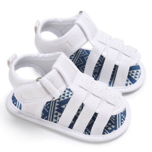 Baby Boy Crib Shoe Infant First Step Shoes Toddler Summer Sandals Size 0-18Month