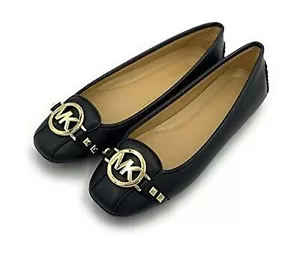 Michael Kors Mujer Fulton Mocasín Negro Napa Talla 6.5 - Oficina Elegante y Evento - Imagen 1 de 1