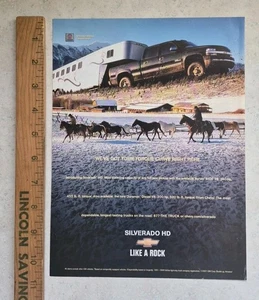 Chevrolet Silverado 2001 Magazine Print Ad Advetisement 11" x 8" Cowboy Horses - Picture 1 of 2