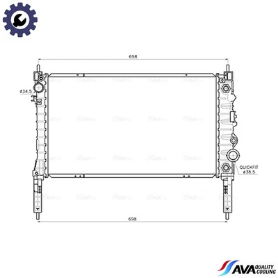 RADIATOR ENGINE COOLING OL2747 FOR OPEL MOKKA/X CHEVROLET D14/B14/A14NET 1.4L - Image 1 of 4