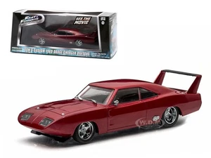 DOM'S 1969 DODGE CHARGER DAYTONA MAROON "FAST AND FURIOUS" 1/43 GREENLIGHT 86221 - Picture 1 of 3