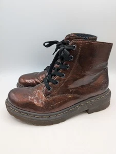 Reiker - Women's - Metallic Bronze Ankle Boots - UK Size 5 - Picture 1 of 5