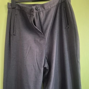 M&S Collection CASUAL Stright Comfy Trousers Zip front Pockets 12 Long slim leg - Picture 1 of 18