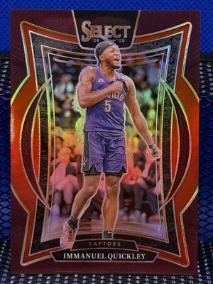 2024-25 Panini Select IMMANUEL QUICKLEY Toronto Raptors Purple Prizm 041/175 - Image 1 of 2