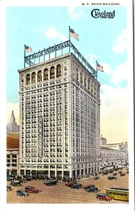 Cleveland, Ohio B.F. KEITH VAUDEVILLE GEBÄUDE ca 1920er Vintage Postkarte - Bild 1 von 2