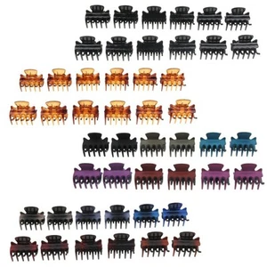12 Stück Harz Mini Haarkrallen Griffe klein für Frauen Mädchen - Bild 1 von 27