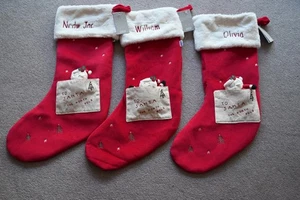 Medias grandes rojas de Navidad para mamás y papás + juguete desmontable - personalizadas - Imagen 1 de 4