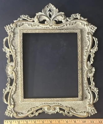 Antique National Brass & Iron Works Wall Frame 14.5” X 12” - 6.75” X 8” View VGC - Image 1 of 4