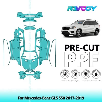 Película de protección de pintura precortada PPF para Mercedes-Benz GLS 550 2017-2019 Foto 1 de 4
