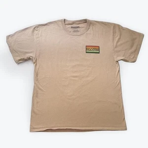 DRAVUS Men’s Beige Graphic Short Sleeve T-shirt No Destination No Problem Large - Picture 1 of 5