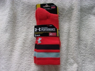 NUEVO CON ETIQUETAS Under Armour Performance Calcetines Crew, Hombre M (4-8.5), Naranja, Mezcla Algodón Foto 1 de 3