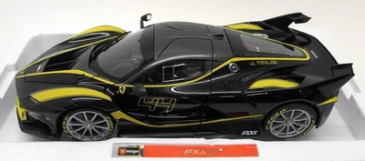 Burago 1/18 Scale Diecast - 18-16907B Ferrari FXX K Black Yellow Model Supercar - Image 1 of 4