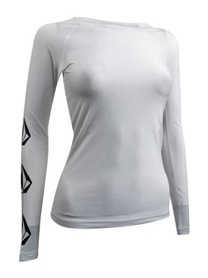 Volcom Women's Long-Sleeve Rash-Guard Cover-Up (S, White) - Image 1 of 3