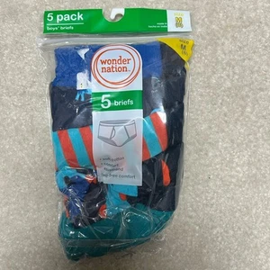 Wonder Nation Boys Briefs 5-Pack Size 8 Medium - Picture 1 of 6