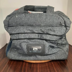 LUG Boxer Bag Heather Gray Navy Overnight Athletic Sport Weekend Gym Duffel NEW - Picture 1 of 15