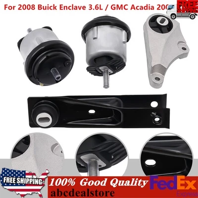 4pcs Engine Motor Mounts for 2008 Buick Enclave 3.6L / GMC Acadia 2007-2008 — 第 1/4 张图片