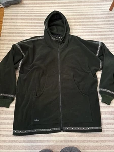 Men’s Wintergreen Northwoods Apparel Full Zip Fleece Anorak Green XXL EUC - Picture 1 of 21