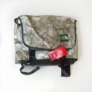 North Face Heavy Duty Messenger Bag Waterproof Coating Large Topography NEW - Picture 1 of 6