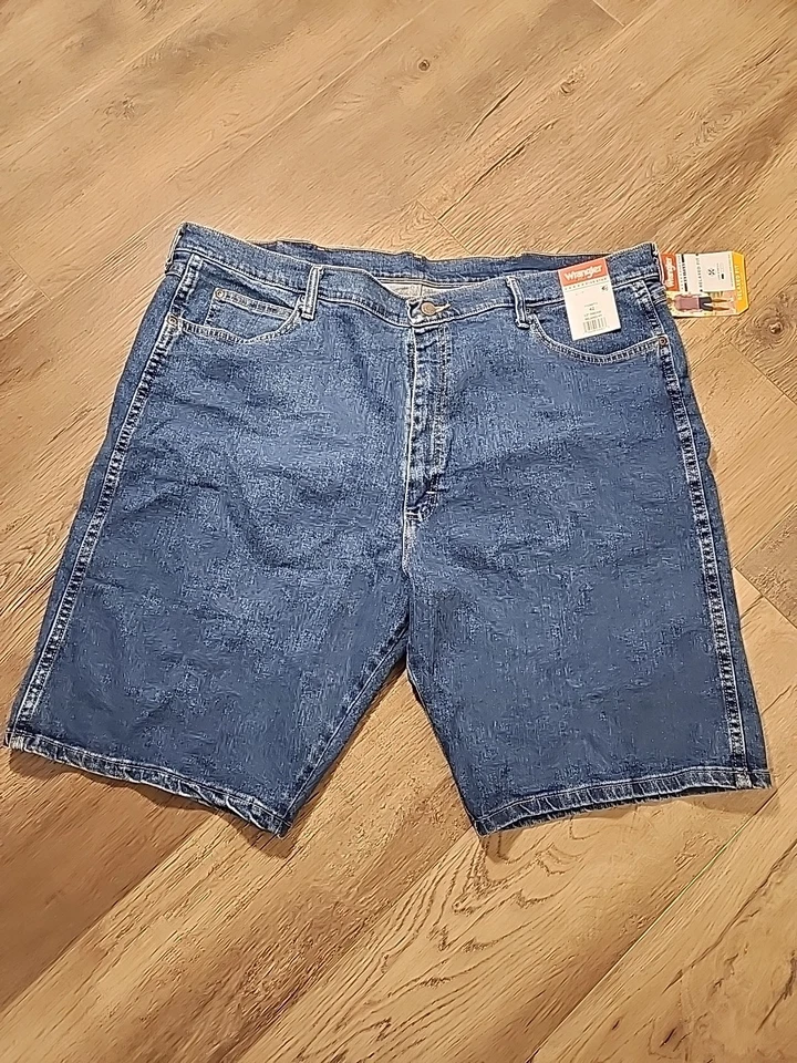 Wrangler Five Star Heritage Relaxed Fit Low Stretch 10" Inseam Size 46 Blue