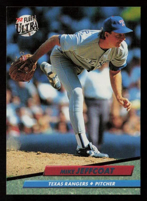 Mike Jeffcoat 1992 Ultra #134 Texas Rangers Baseball Card - Image 1 of 2