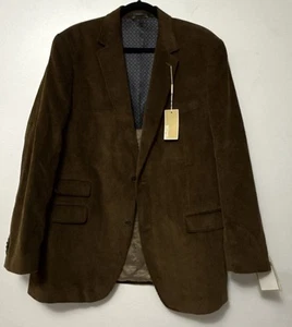 MICHAEL Michael Kors Men’s Brown Corduroy Sports Coat Blazer Jacket Size 44L - Picture 1 of 9