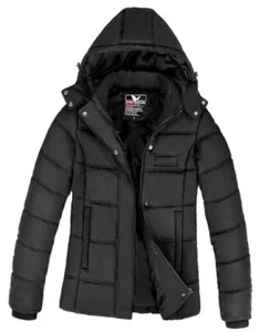 Women's Winter Down Coats Short Warm Quilted Puffer Winter X-Large Black - Picture 1 of 7