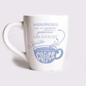 TAZZA Mug Ceramica Frase - Un buongiorno inizia con un pensiero positivo..19 - Bild 1 von 1