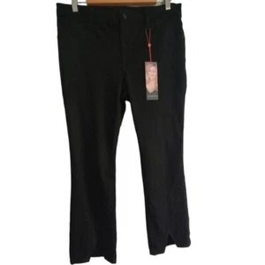 Laurie Felt Black Faux Suede Baby Bell Regular Stretch Triangle Hem Size 12P NWT - Picture 1 of 9