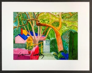 DAVID HOCKNEY - 11x14 inch Matted Print - FRAME READY - Hand Signed Signature - Picture 1 of 12