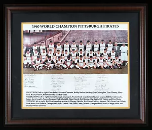 1960 Pittsburgh Pirates World Series Champs Signed Framed 16x20 Photo PSA DNA  - Picture 1 of 2