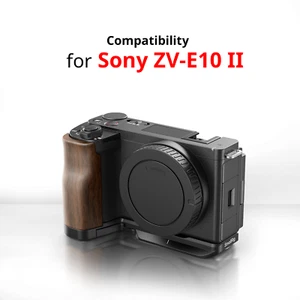SmallRig L-Shape Mount Plate with Wooden Handle for Sony ZV-E10 II Camera - Picture 1 of 7