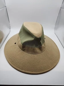 Vintage Dorfman Pacific Cotton Safari Outback Bush Brushed Kaki Mesh Mens Medium - Picture 1 of 24