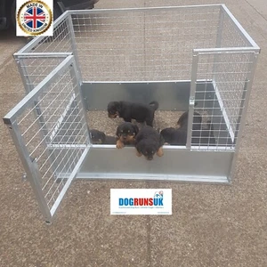 Penna per Cani in Acciaio Zincato Cane Run Professionale Cucciolo Penna Pannelli Rete Varie Misure - Foto 1 di 2