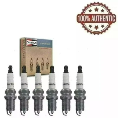 6 Champion Copper Spark Plugs Set for 1999-2004 JEEP GRAND CHEROKEE L6-4.0L - Image 1 of 2