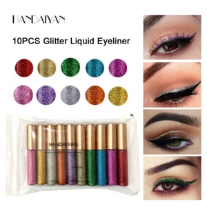 10-Color Glitter Extreme Shine Eyeshadow Liquid Party Festival Makeup Waterproof - Picture 1 of 4