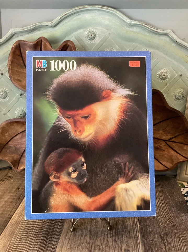 1993 Milton Bradley 1000 PC Jigsaw Puzzle Alpacas 4091-7