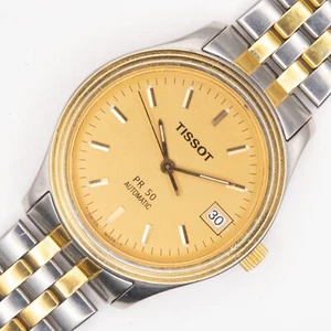 Tissot PR50 25-Jewel Goldtone & St. Steel Automatic Wristwatch, Keeps Time - Picture 1 of 10
