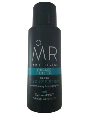 MR. Jamie Stevens Mens Disguise Hair Spray for Thinning Hair BLACK