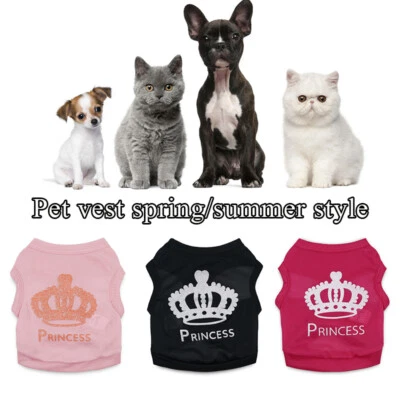 Leisure Vest Pet Supplies Crown Print Vest Pet Vest Dog Vest Comfortable Casual - Image 1 of 4
