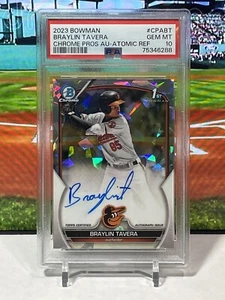 Braylin Tavera 2023 Bowman Chrome 1st Bowman Auto Atomic Ref /100 PSA 10 Orioles - Picture 1 of 1
