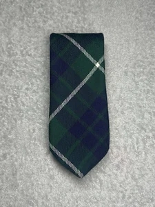 Lochcarron of Scotland Neckwear Men’s Wool Slim Tie Hamilton Green Plaid 3” in - Picture 1 of 16