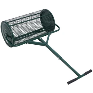 24" Home Lawn & Garden Peat Moss Spreader Care Manure Compost Spreaders Roller - Picture 1 of 8