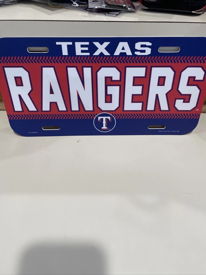 TEXAS RANGERS LICENSE PLATE 🔥🔥6"x12" OFFICIAL LOGO 🔥🔥CAR BRAND NEW ⚾️⚾️ - Image 1 of 1